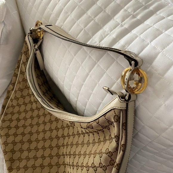 GUCCI Monogram Creole Hobo Ivory - Picture 7 of 7